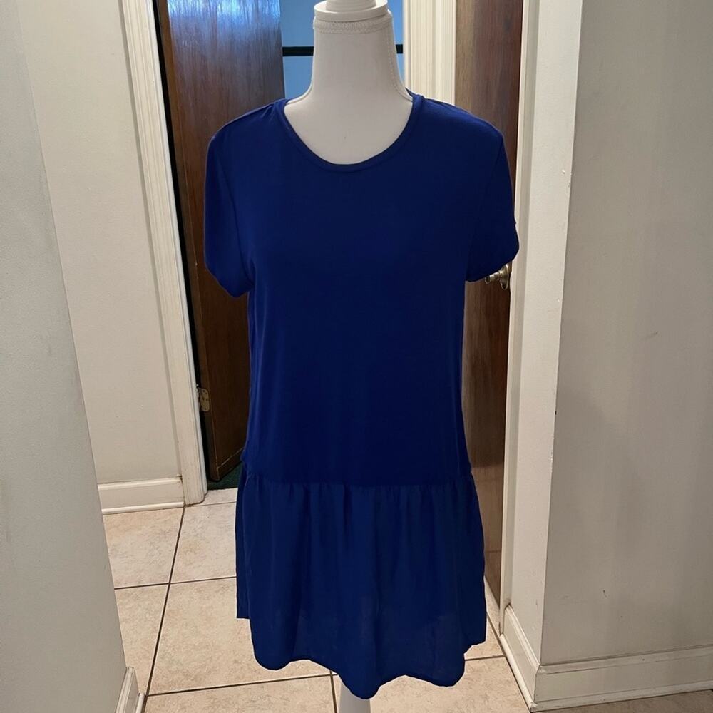 DOLAN left coast Anthropologie blue dress size lg